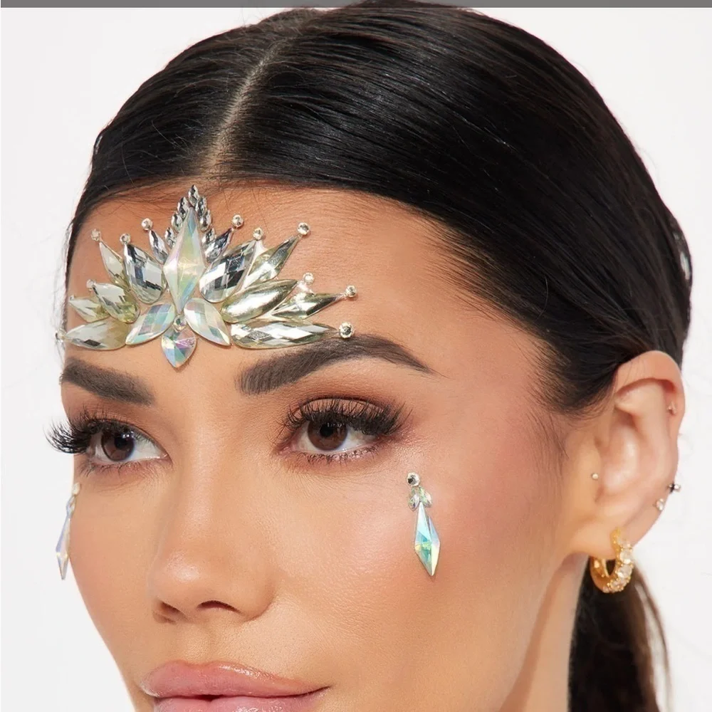 𝅺selene Iridescent Crystal Face Jewels